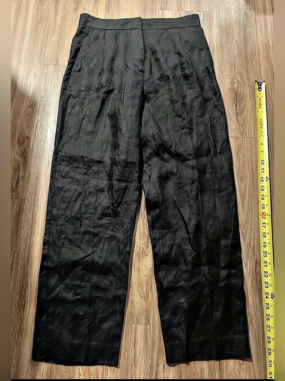 Massimo Dutti Straight Leg Pants in Black EU 38